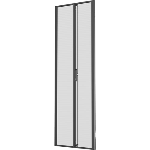 Puertas perforadas divididas Vertiv™ de 48 U x 600 mm de ancho, color negro (cantidad: 2) - Metal