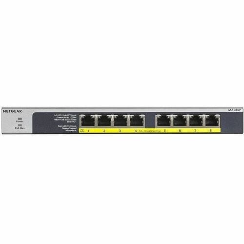 8PORT UNMANAGED GB ENET POE+ RJ45 STDALN SWITCH