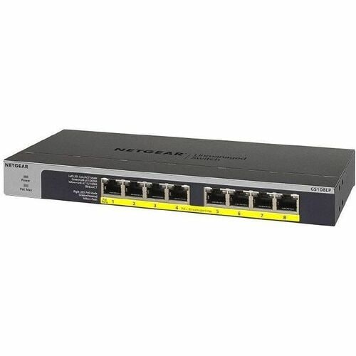 8PORT UNMANAGED GB ENET POE+ RJ45 STDALN SWITCH