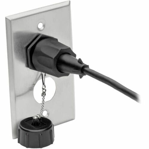 Placa de pared de mamparo RJ45 N206-FP02-IND de Tripp Lite by Eaton, 2 cortes, Industrial