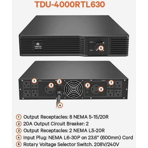 Vertiv Liebert TDU - 4000VA/4000W 120VAC | Step Down Transformer/Volta
