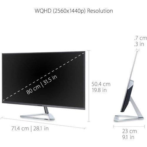 Écran Viewsonic 32 pouces, dalle IPS, résolution 2560 x 1440 - 31,5 pouces visible - pouces