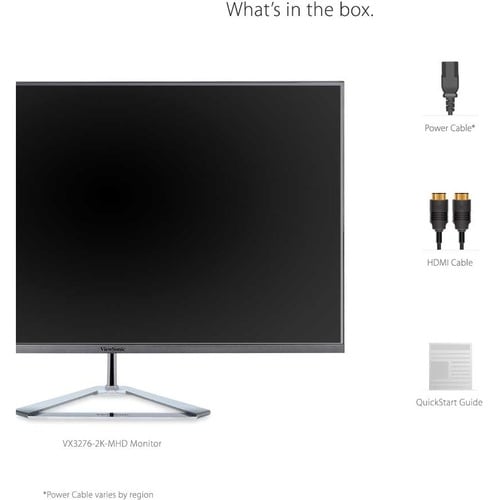 Écran Viewsonic 32 pouces, dalle IPS, résolution 2560 x 1440 - 31,5 pouces visible - pouces