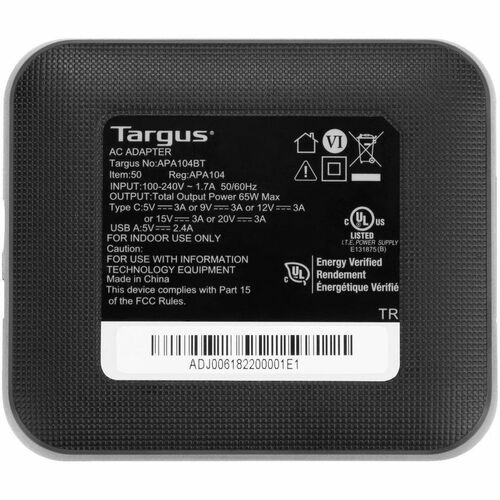 Cargador USB-C/USB-A Targus de 65 W