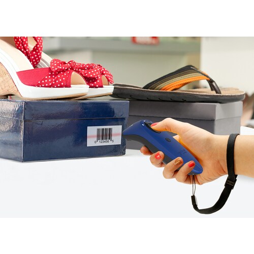 Socket Mobile SocketScan® S700, lecteur de codes-barres linéaire, boîtier de chargement bleu et noir