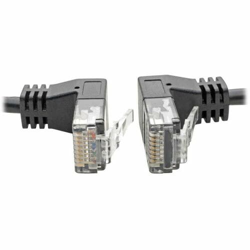 1FT BLCK CAT6 SLIM RT ANG CBL