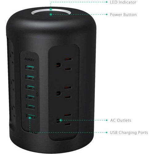 Eva Groups AUKEY PowerHub XL - 12 x AC Power, 6 x USB - 120 V AC, 230