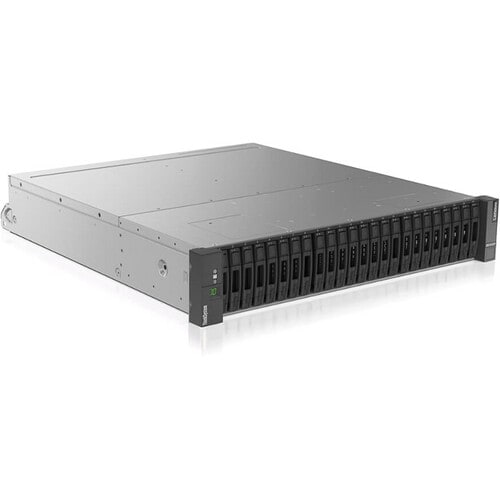 Matriz flash híbrida Lenovo ThinkSystem DE2000H 10GBASE-T de formato pequeño (compatible con 24 unidades de disco duro)