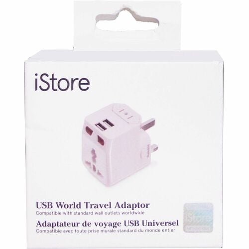 Adaptateur de voyage iStore World avec double chargement USB