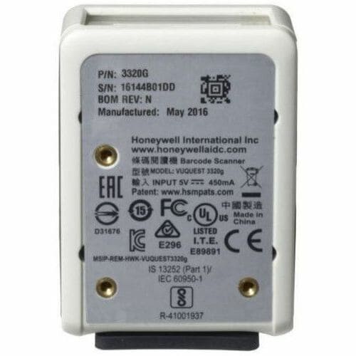 Scanner de codes-barres Honeywell Vuquest 3320g - Connectivité par câble - 1D, 2D - Imageur -