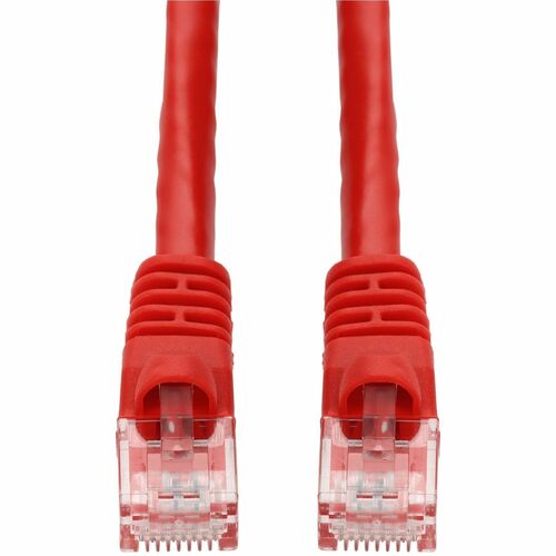 Câble Ethernet Cat. 5E en PVC rouge AddOn 10 m avec gaine à bulles anti-accroc RJ