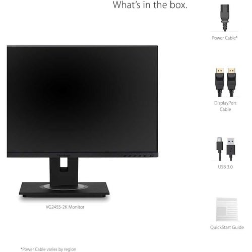 Moniteur LED Full HD ViewSonic Graphic VG2455 24 pouces - 16:9 - Noir