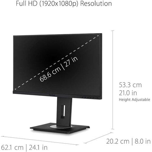 Moniteur LED Full HD ViewSonic Graphic VG2755 27 pouces - 16:9 - Noir