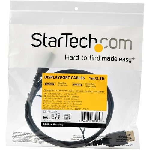 Câble DisplayPort 1.4 certifié VESA StarTech.com de 1 m