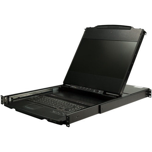 CONSOLA KVM DE 17 PULGADAS PARA MONTAJE EN RACK HD, DOBLE RIEL, 1080P, KVM, DVI, VGA