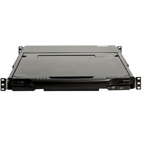 CONSOLA KVM DE 17 PULGADAS PARA MONTAJE EN RACK HD, DOBLE RIEL, 1080P, KVM, DVI, VGA