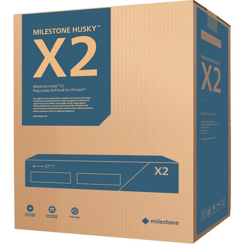 Milestone Systems Husky X2 Barebone w/16 PoE Switch - Network Video Recorder - H