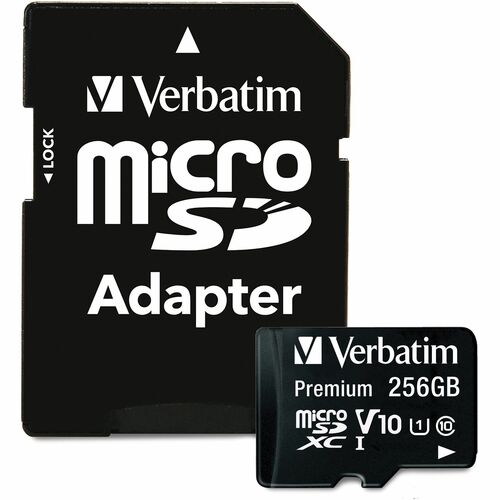 256GB PREM MICROSDXC MEM CARD MULTI 4 W/ ADAPT UHS-I V10 U1 CLASS