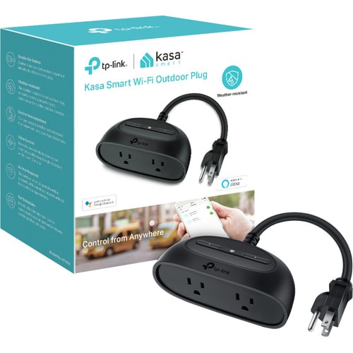 Enchufe inteligente para exteriores Kasa - 1 enchufe de CA - 125 V CA / 15 A - Kasa S