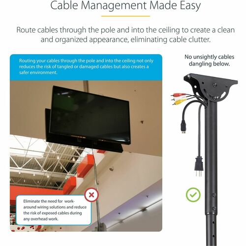 StarTech.com Dual TV Ceiling Mount, Back-to
