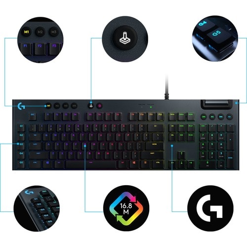 Teclado mecánico para juegos Logitech G815 LIGHTSYNC RGB de perfil bajo