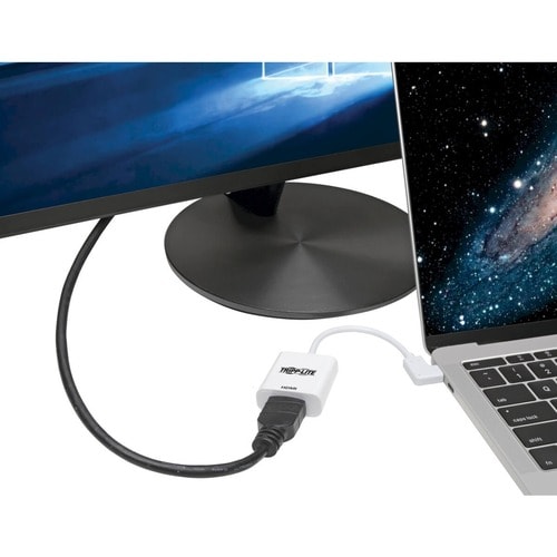 Tripp Lite by Eaton U444-06N-HD4KRA Right-Angle USB-C to HDMI Adapter