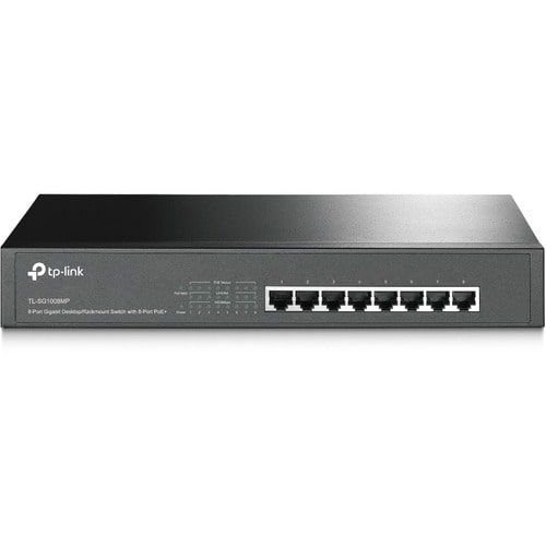 8PORT GBE POE+SWITCH 124W POE 8POE+PORTS 1U 13IN RACK-MNT STL CSE