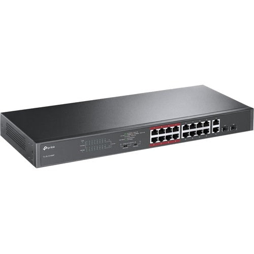 16-PORT 10/100MBPS + 2-PORT GBE UNMANAGED POE SWITCH