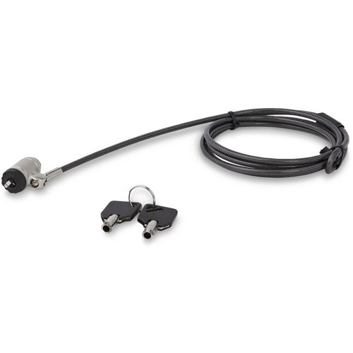 StarTech.com 6ft (2m) Laptop Cable Lock with Keys, Anti-Theft Keyed Security Cab
