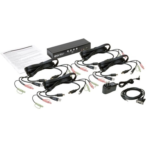 Commutateur KVM HDMI/USB 4 ports Tripp Lite par Eaton avec audio/vidéo a