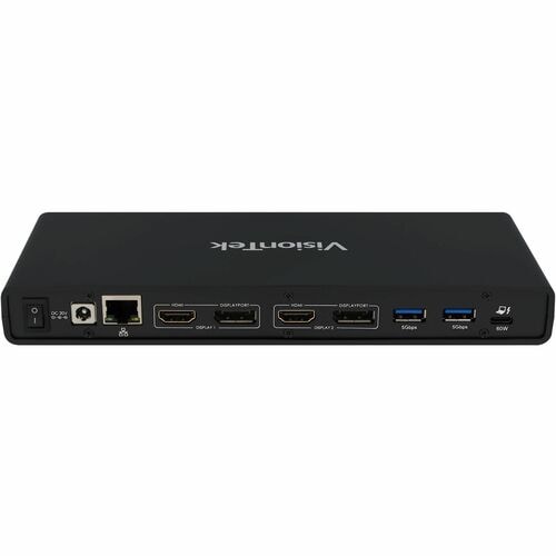 VisionTek Dual 4K USB PD Dock - Dual Display up to 4K resolutions, USB 3.0, USB