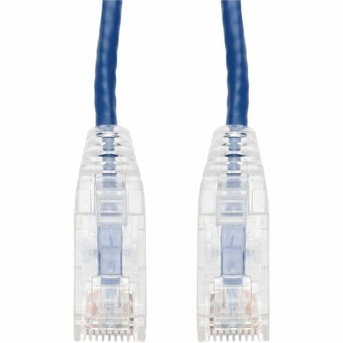 Câble Ethernet Cat. 6 fin en PVC bleu AddOn 4,5 m, anti-accroc, transparent