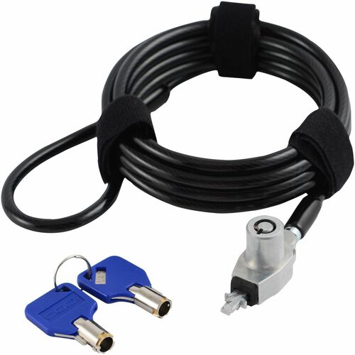 Cerradura de cable con llave bilateral CODi para ranuras de cuña con dos llaves - Cable de 6 pies (1,83 m)