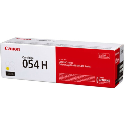 Canon 054H Original High Yield Laser Toner Cartridge - Yello