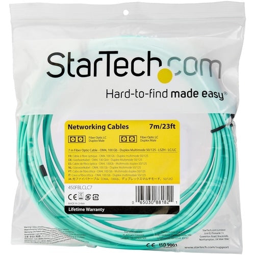 StarTech.com 7m (22ft) LC/UPC to LC/UPC OM4 Multimode Fiber Optic Cable