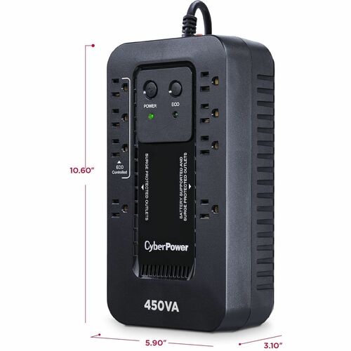 Sistemas UPS ecológicos CyberPower EC450G de Cyber Power: 120 V CA, NEMA 5-1