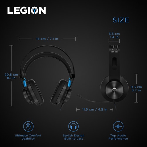 Lenovo Legion H300 Stereo Gaming Headset - Stereo