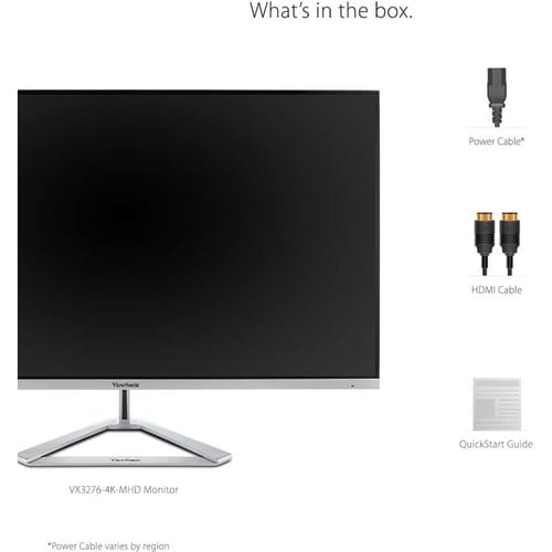 Moniteur LED UHD 4K de 32 pouces ViewSonic Entertainment VX3276-4K-mhd