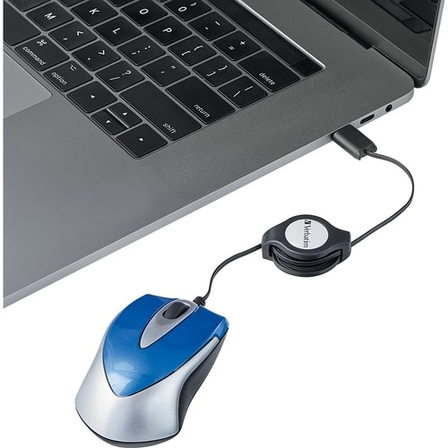MINI SOURIS OPTIQUE DE VOYAGE USB-C MULTI 10 BLEU
