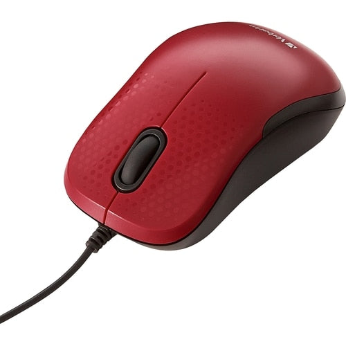 RATÓN ÓPTICO SILENCIOSO CON CABLE ROJO MULTI 4