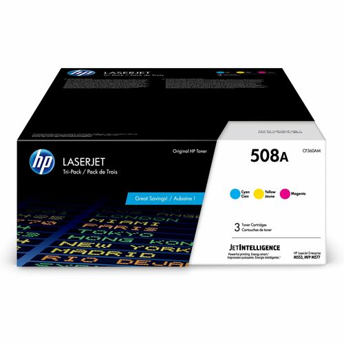 CARTOUCHE DE TONER LASERJET CYAN/JAUNE/MAGENTA 508A