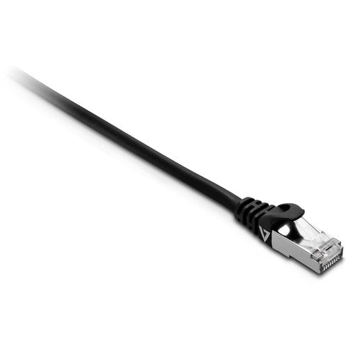 Cable Cat7 negro blindado y laminado (SFTP) V7, RJ45 macho a RJ45 macho, 1 m (3,3 pies) - V
