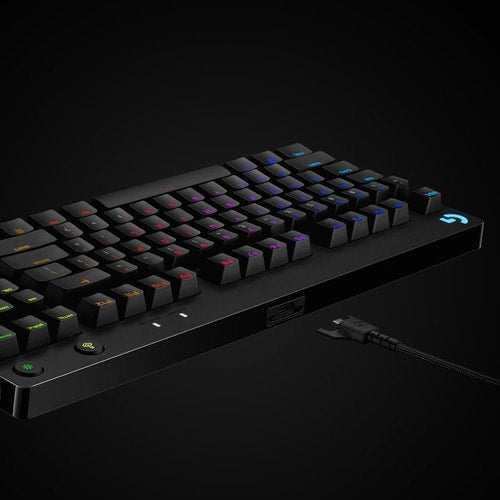 Clavier de jeu mécanique Logitech G Pro bleu cliquable