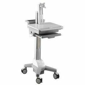 Carrito para computadora Amer Mounts con un solo monitor y múltiples ajustes