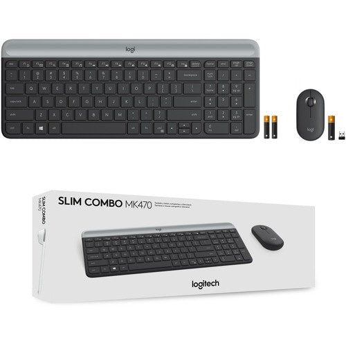 Ensemble clavier et souris sans fil Logitech MK470 Slim - Compact et moderne