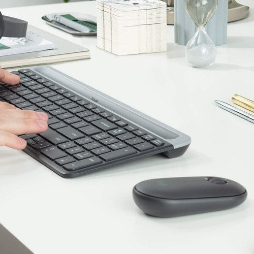Ensemble clavier et souris sans fil Logitech MK470 Slim - Compact et moderne