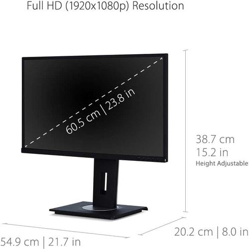 Monitor LED Full HD ViewSonic Graphic VG2448-PF de 24" con resolución 16:9