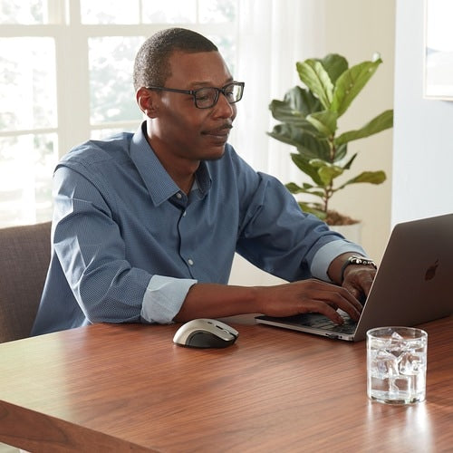 Ratón inalámbrico Verbatim USB-C™ con LED azul - Grafito