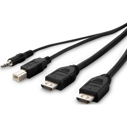 Câble KVM passif Belkin double DVI vers HDMI haute rétention + USB A/B + audio