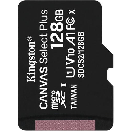 128GB MICSDXC CANVAS SELECT + 100R A1 C10 SINGLE PACK W/O ADP